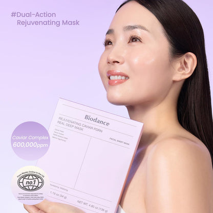 BIODANCE REJUVENATING CAVIAR PDRN REAL DEEP MASK 4EA