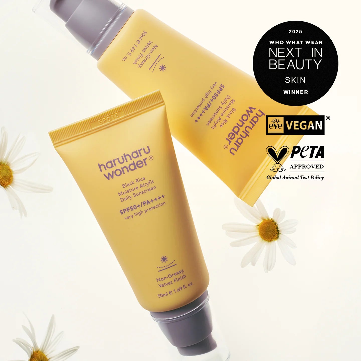 HARU HARU WONDER Black Rice  MOISTURE AIRYFIT DAILY SUNSCREEN SPF50+/PA++++ / UNSCENTED