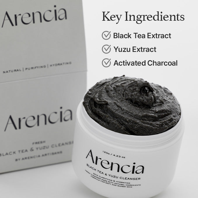 [ARENCIA] Black Tea & Yuzu Rice Mochi Cleanser