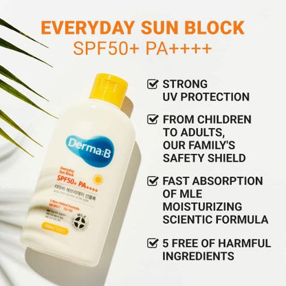 [Derma-B] *renewal* Everyday Sun Block SPF50+ PA++++ 200ml (Face&Body)