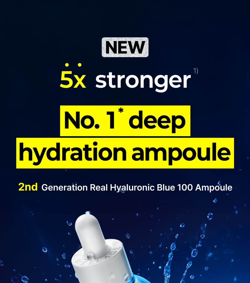 WELLAGE- Real Hyaluronic Blue 100 Ampoule ( CHOOSE YOUR SIZE)