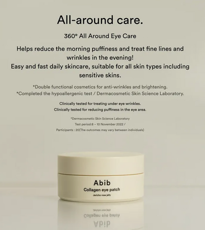 [Abib] COLLAGEN EYE PATCH JERICHO ROSE JELLY 60pcs