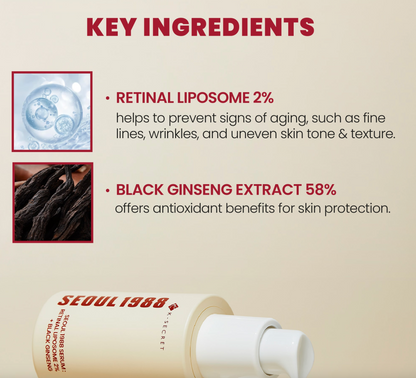 [KSECRET] Retinal Liposome 2% + Black Ginseng 30ml