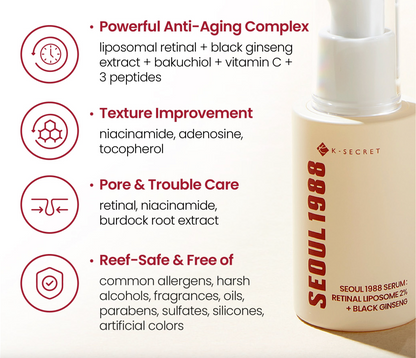 [KSECRET] Retinal Liposome 2% + Black Ginseng 30ml