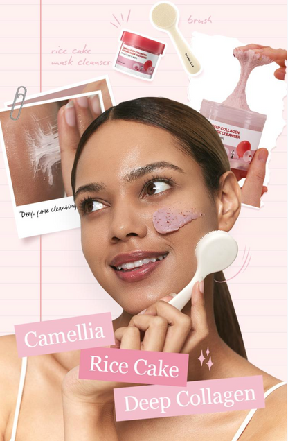 [Round Lab] Camellia Deep Collagen Rice Cake Mask Cleanser 100ml