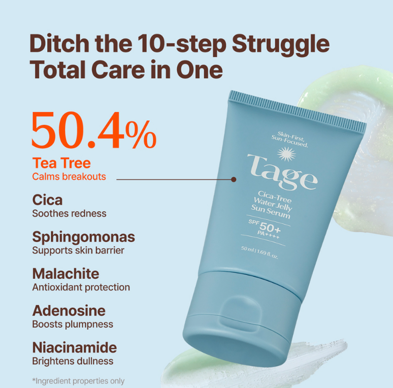 TAGE Cica-Tree Water Jelly Sun Serum SPF50+ PA++++ | 50ml