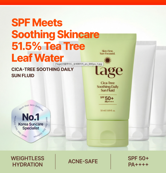 TAGE Cica-Tree Soothing Daily Sun Fluid SPF50+ PA++++ | 50ml