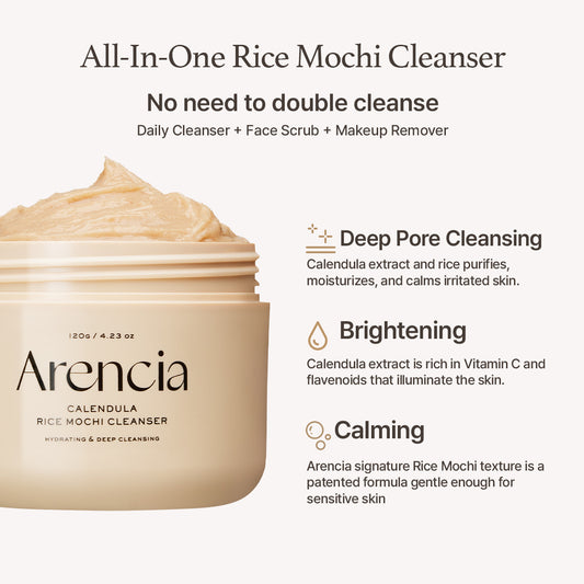 [ARENCIA] Calendula Rice Mochi Cleanser 120g