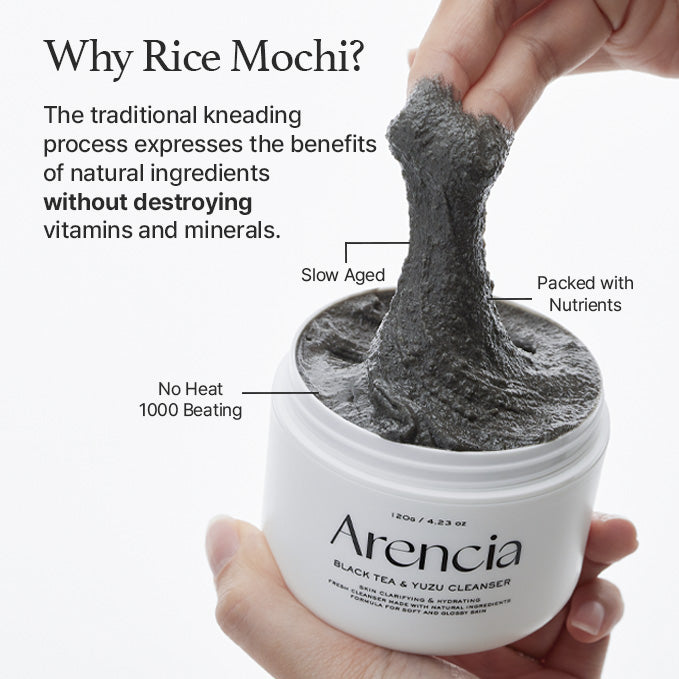 [ARENCIA] Black Tea & Yuzu Rice Mochi Cleanser