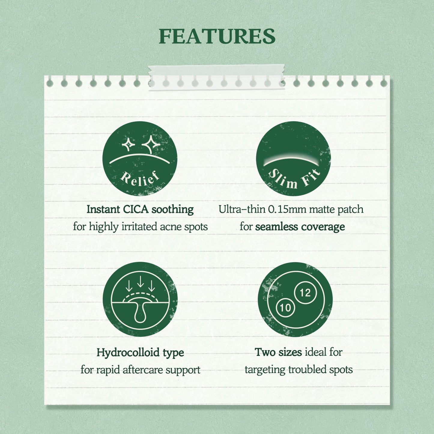 [Skinfood] Cica clear spot patch (110 Patches)