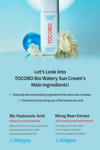 [TOCOBO] BIO WATERY SUN CREAM SPF50+ PA++++