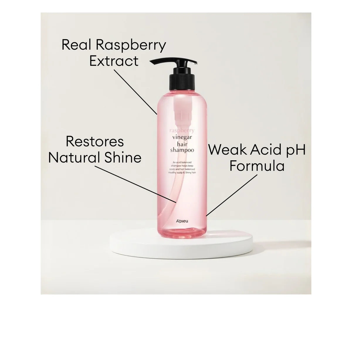 [Apieu] Raspberry Vinegar Hair Shampoo (500ml)